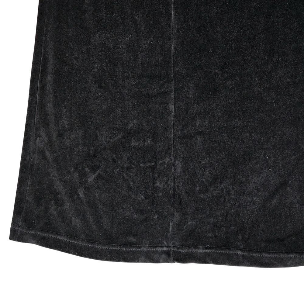 Vtg Appleseeds Velour Velvet Maxi Skirt 1x Black … - image 7